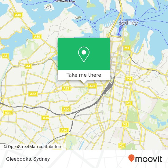 Gleebooks map