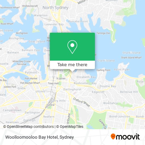 Mapa Woolloomooloo Bay Hotel