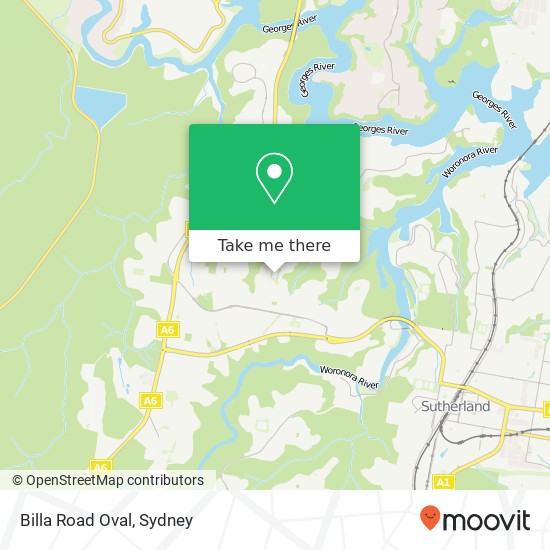 Billa Road Oval map