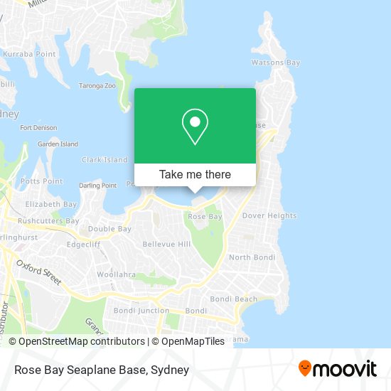 Rose Bay Seaplane Base map
