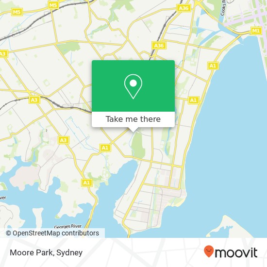 Moore Park map
