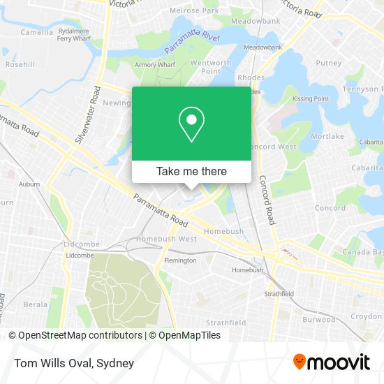 Tom Wills Oval map