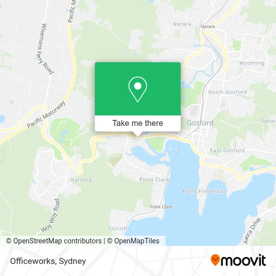 Officeworks map