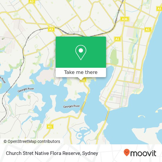 Church Stret Native Flora Reserve map