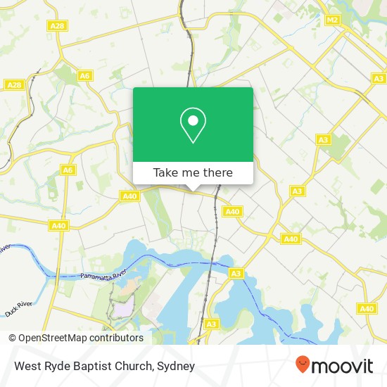 West Ryde Baptist Church map