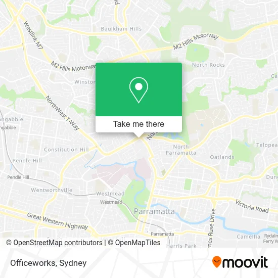 Officeworks map