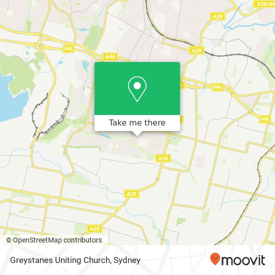 Mapa Greystanes Uniting Church