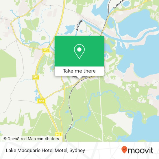 Lake Macquarie Hotel Motel map