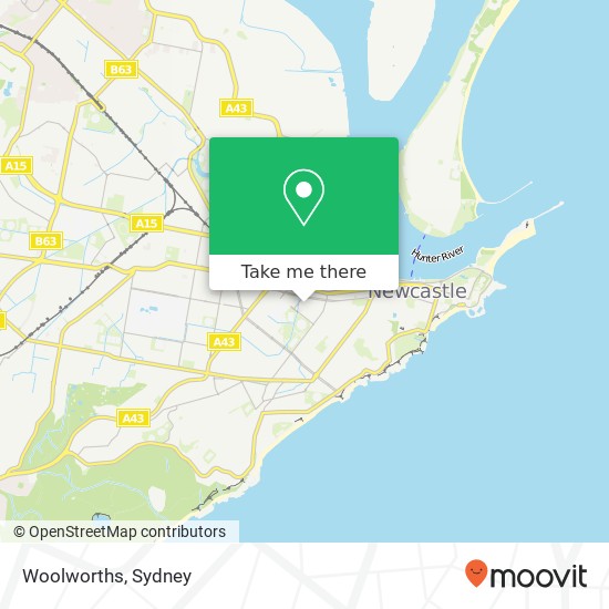 Mapa Woolworths