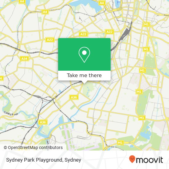 Sydney Park Playground map
