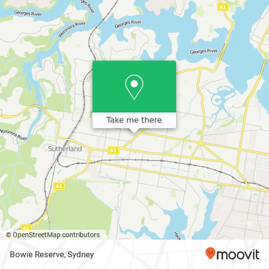 Bowie Reserve map