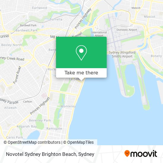 Mapa Novotel Sydney Brighton Beach