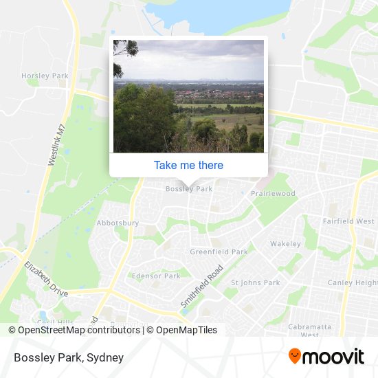 Mapa Bossley Park