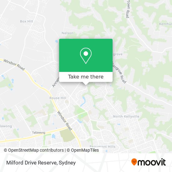 Mapa Milford Drive Reserve