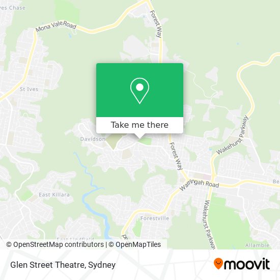 Glen Street Theatre map