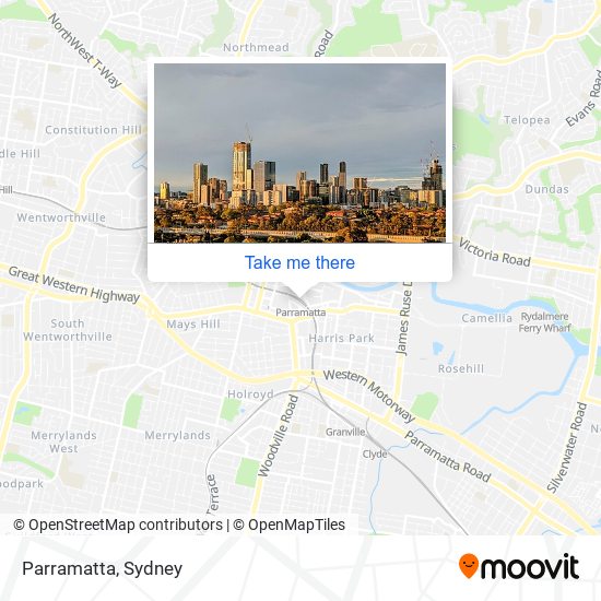 Mapa Parramatta