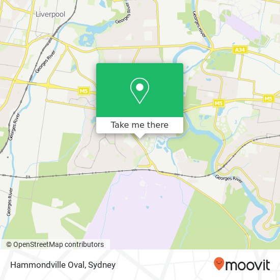 Mapa Hammondville Oval