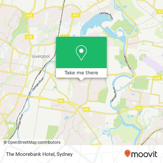 The Moorebank Hotel map