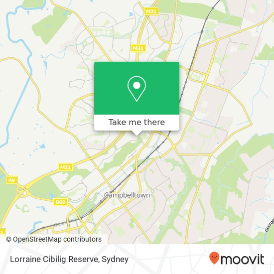 Lorraine Cibilig Reserve map