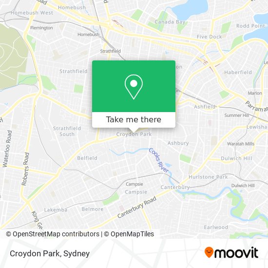 Mapa Croydon Park