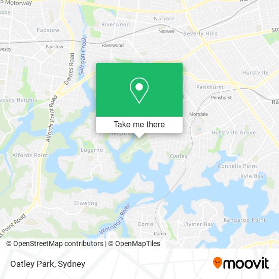 Mapa Oatley Park