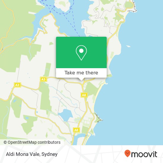 Aldi Mona Vale map