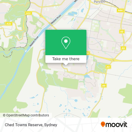 Ched Towns Reserve map