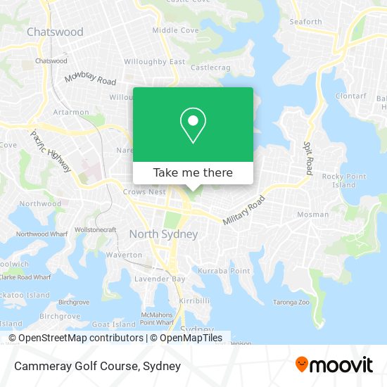 Cammeray Golf Course map
