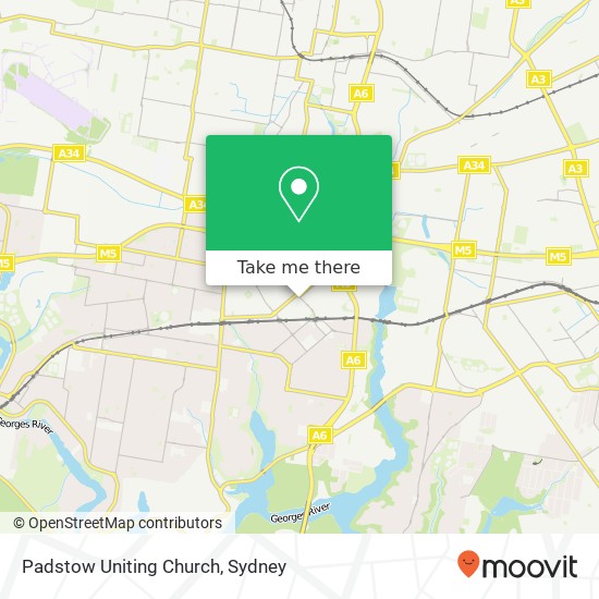 Mapa Padstow Uniting Church