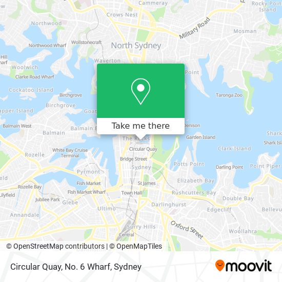 Circular Quay, No. 6 Wharf map