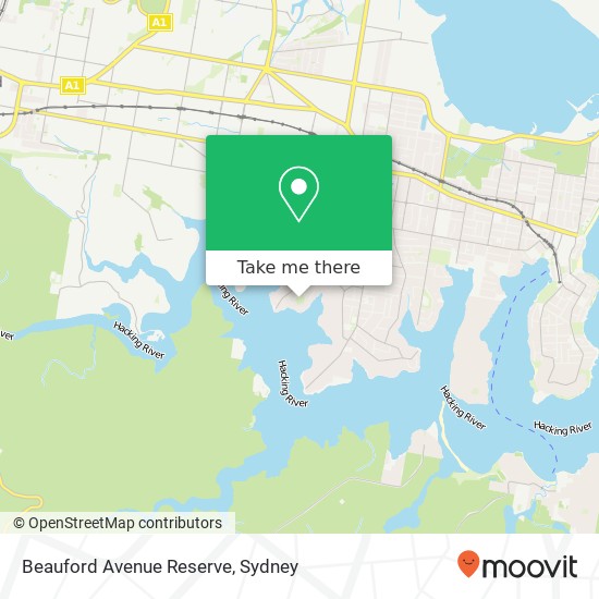Beauford Avenue Reserve map