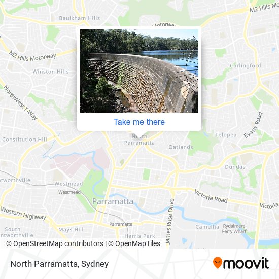 North Parramatta map