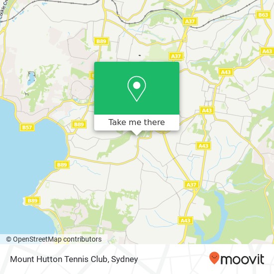 Mapa Mount Hutton Tennis Club