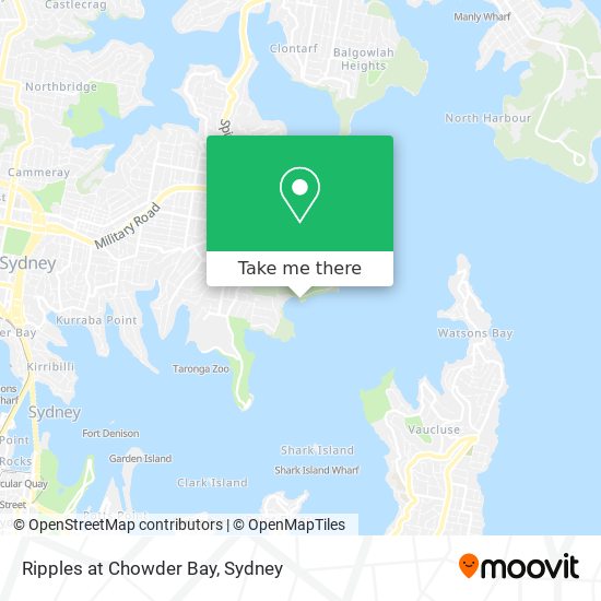 Mapa Ripples at Chowder Bay