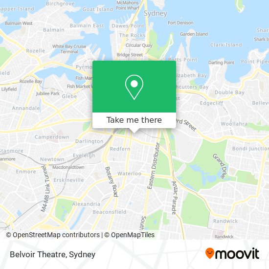 Belvoir Theatre map