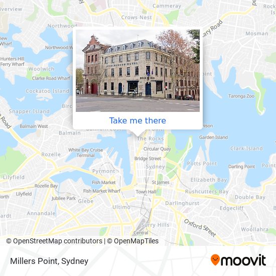 Millers Point map
