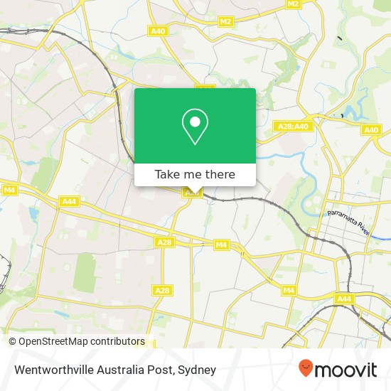 Wentworthville Australia Post map