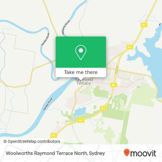 Woolworths Raymond Terrace North map