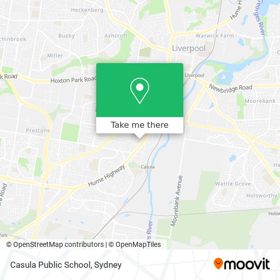 Casula Public School map