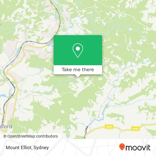 Mapa Mount Elliot