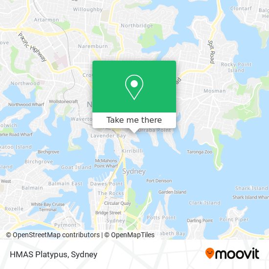 HMAS Platypus map