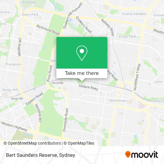 Bert Saunders Reserve map