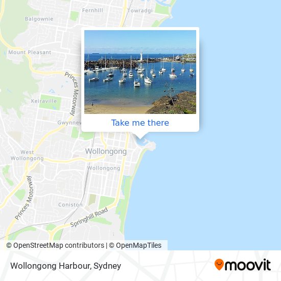Wollongong Harbour map