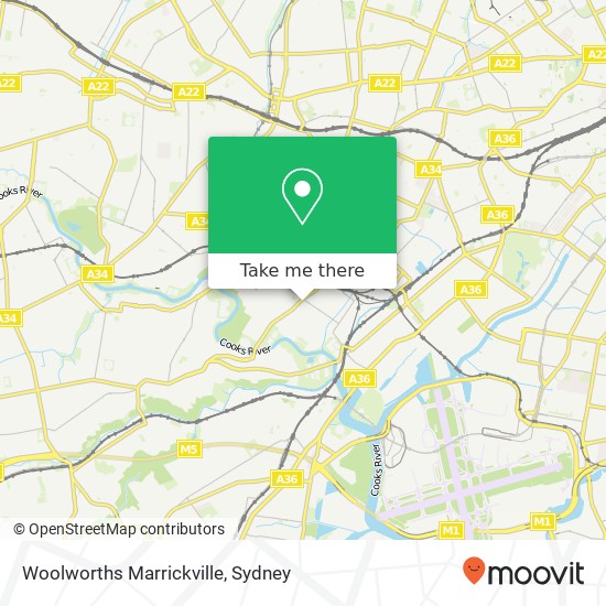 Woolworths Marrickville map