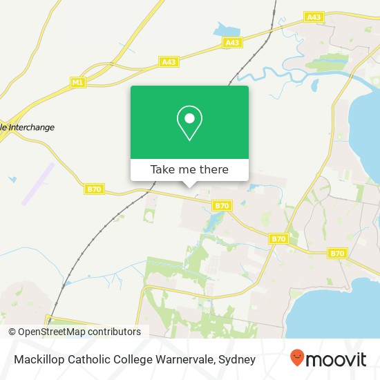 Mackillop Catholic College Warnervale map
