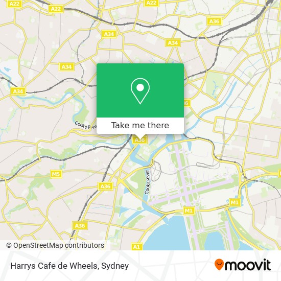 Mapa Harrys Cafe de Wheels