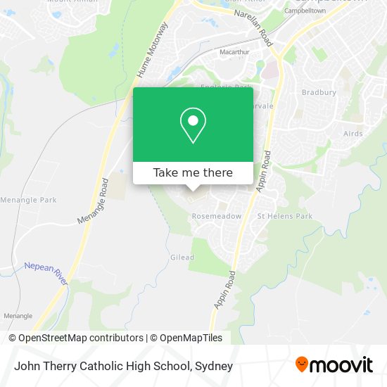 Mapa John Therry Catholic High School