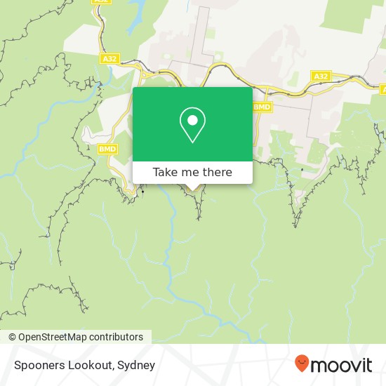 Spooners Lookout map