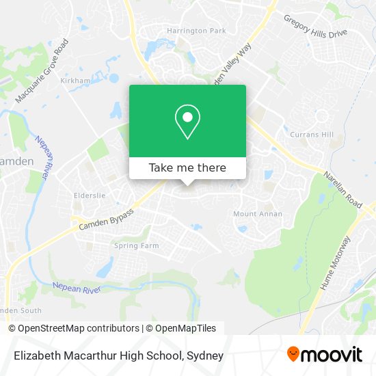 Mapa Elizabeth Macarthur High School