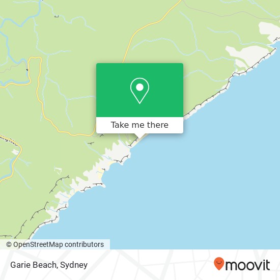 Garie Beach map